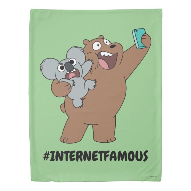 Grizz & Nom Nom - #InternetFamous Duvet Cover (Front)