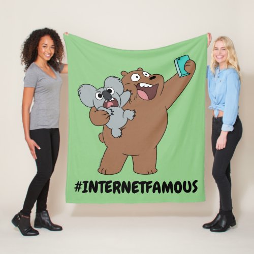 Grizz  Nom Nom _ InternetFamous Fleece Blanket
