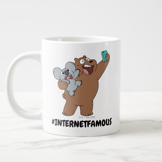 Grizz & Nom Nom - #InternetFamous Giant Coffee Mug (Left)