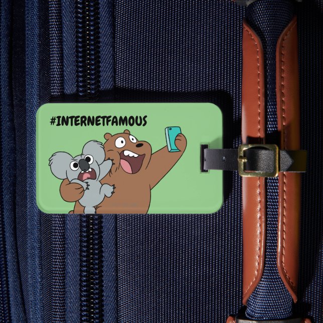 Grizz & Nom Nom - #InternetFamous Luggage Tag (Front Insitu 4)
