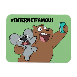Grizz & Nom Nom - #InternetFamous Magnet