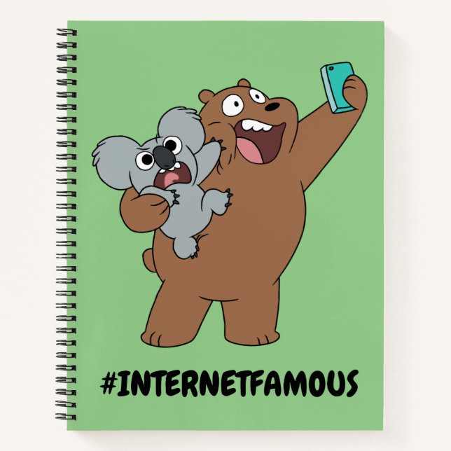 Grizz & Nom Nom - #InternetFamous Notebook (Front)