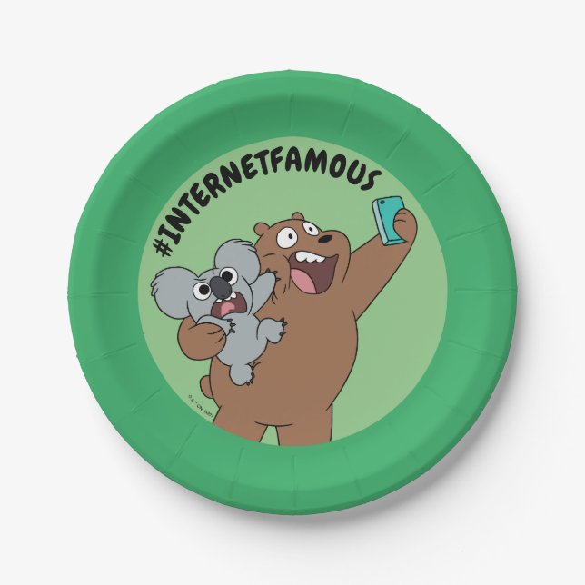 Grizz & Nom Nom - #InternetFamous Paper Plates (Front)