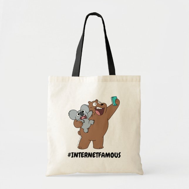 Grizz & Nom Nom - #InternetFamous Tote Bag (Front)