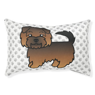 Grizzle Norfolk Terrier Cartoon Dog &amp; Paws Pet Bed