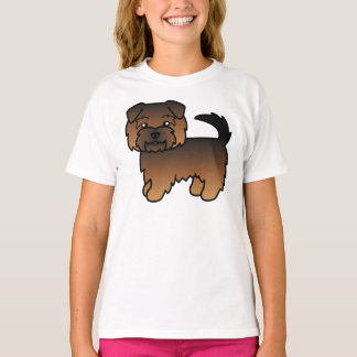Grizzle Norfolk Terrier Cute Cartoon Dog T-Shirt