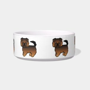 Grizzle Norfolk Terrier Cute Cartoon Dogs Bowl