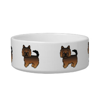 Grizzle Norwich Terrier Cute Cartoon Dogs Bowl