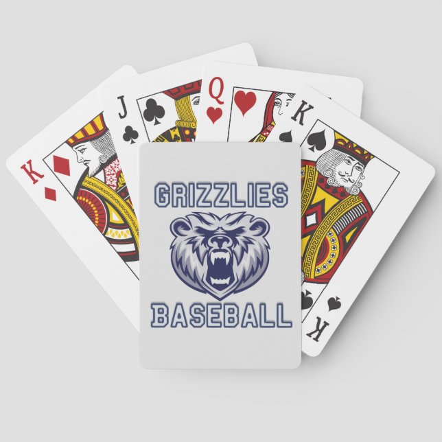 Grizzlies Baseball Playing Cards (Back)