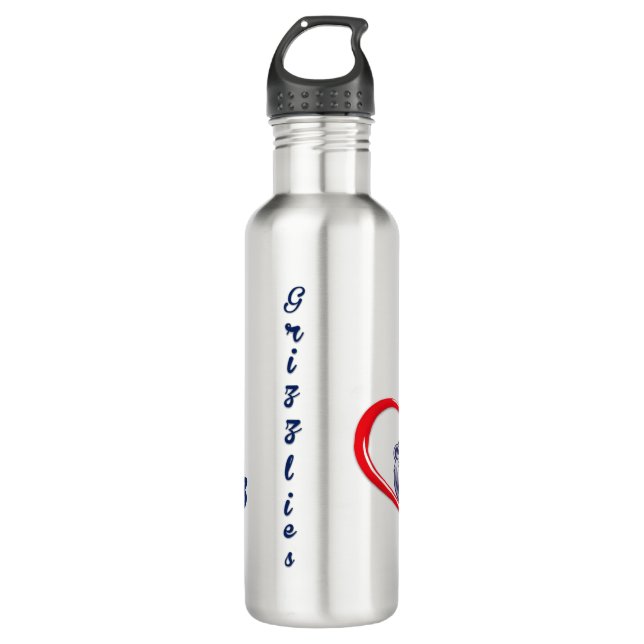 Grizzlies Baseball Water Bottle (Front)