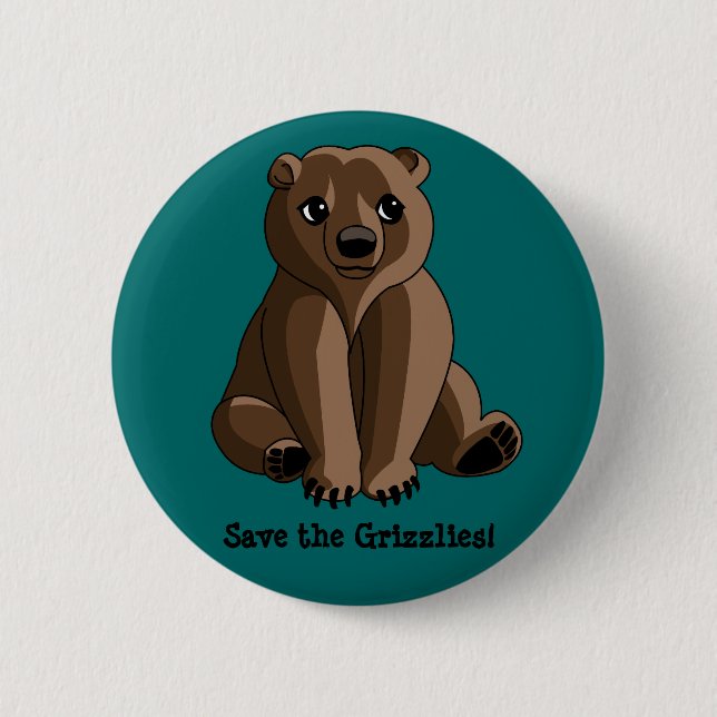Grizzlies Pinback Button (Front)