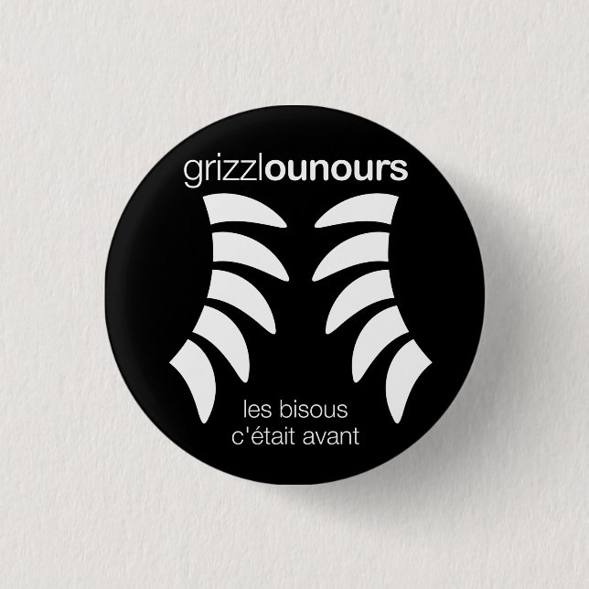 Grizzlounours Collection Pinback Button (Front)