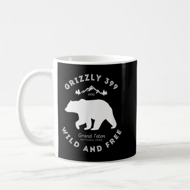 Grizzly 399 Wild ' Free Grand Teton National Park Coffee Mug (Left)