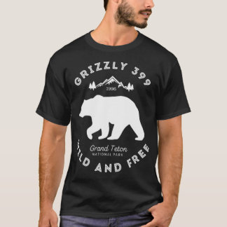 Grizzly 399 Wild Free Grand Teton National Park T-Shirt