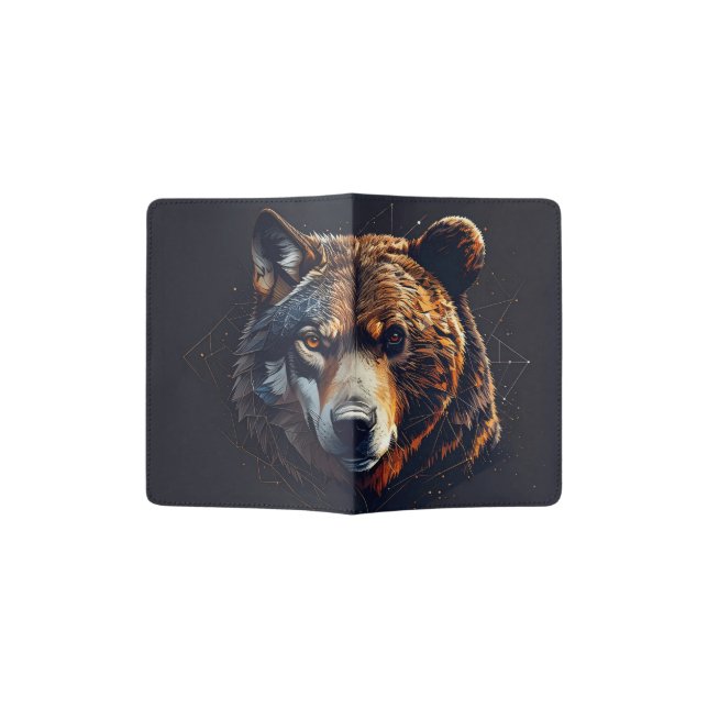 Grizzly and Wolf  Passport Holder (Opened)