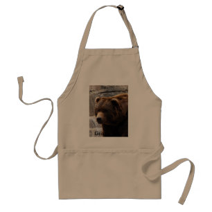 Grizzly Bear-011, Grizzly Bear Adult Apron