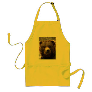 Grizzly Bear-017, Grizzly Bear Adult Apron