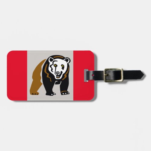  GRIZZLY Bear _ Animal lover _ Wildlife _Red_ Luggage Tag