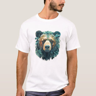 Grizzly Bear Animal World Wildlife Beauty Painting T-Shirt