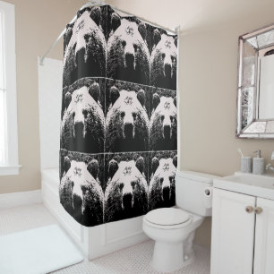 GRIZZLY BEAR ART SHOWER CURTAINS