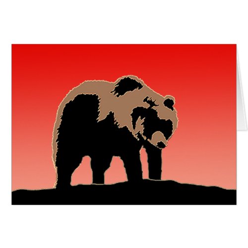 Grizzly Bear at Sunset  _ Original Wildlife Art