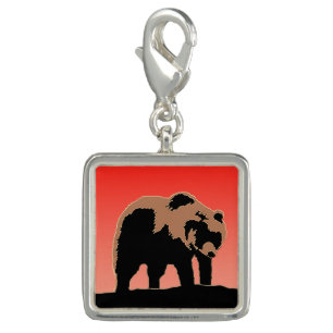 Grizzly Bear at Sunset  - Original Wildlife Art Charm