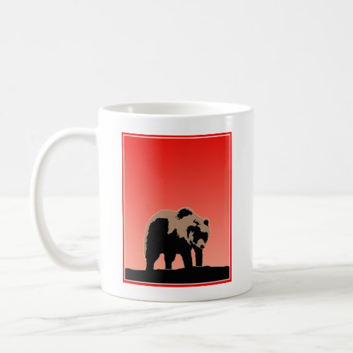 Grizzly Bear at Sunset  _ Original Wildlife Art Coffee Mug