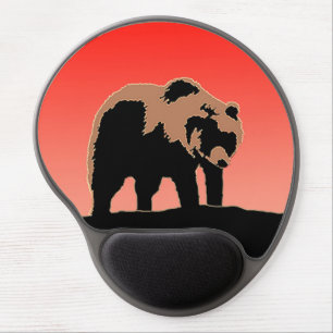 Grizzly Bear at Sunset - Original Wildlife Art Gel Mouse Pad