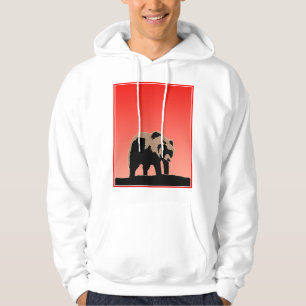 Grizzly Bear at Sunset  - Original Wildlife Art Hoodie