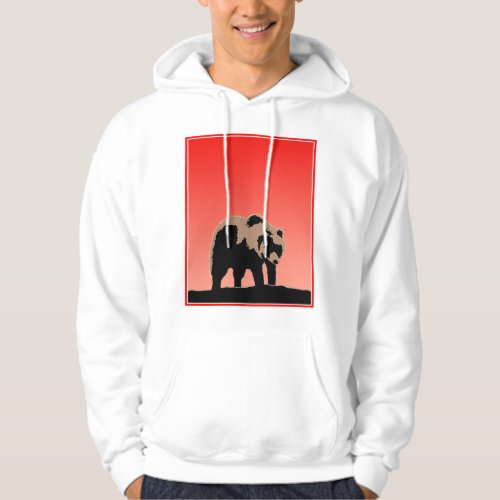 Grizzly Bear at Sunset  _ Original Wildlife Art Hoodie