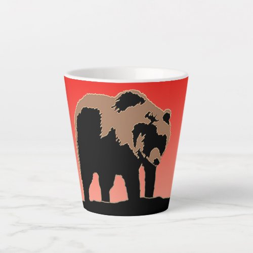 Grizzly Bear at Sunset  _ Original Wildlife Art Latte Mug