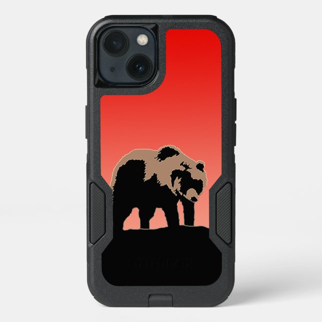 Grizzly Bear at Sunset  - Original Wildlife Art Otterbox iPhone Case (Back)