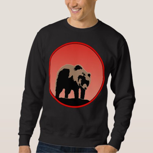 Grizzly Bear at Sunset  _ Original Wildlife Art Sweatshirt