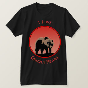 Grizzly Bear at Sunset - Original Wildlife Art T-Shirt