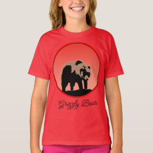 Grizzly Bear at Sunset - Original Wildlife Art T- T-Shirt