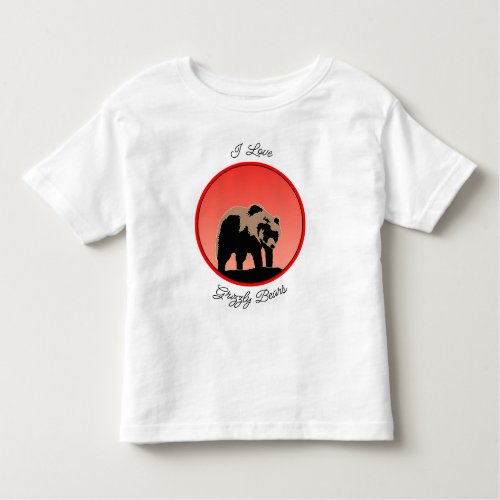 Grizzly Bear at Sunset  _ Original Wildlife Art To Toddler T_shirt