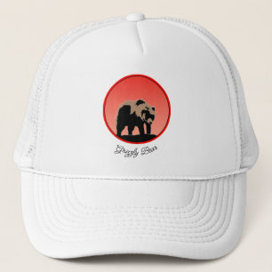 Grizzly Bear at Sunset - Original Wildlife Art Trucker Hat