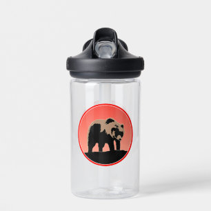 Grizzly Bear at Sunset - Original Wildlife Art Water Bottle