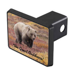 Grizzly Bear Autumn Colors In Denali NP Alaska Tow Hitch Cover