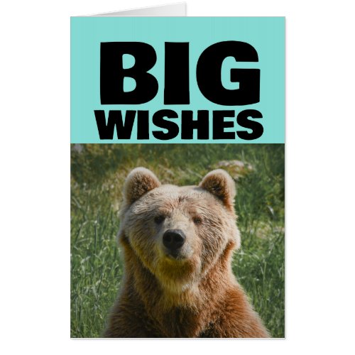 GRIZZLY BEAR BIGGEST JUMBO BIRTHDAY CARD