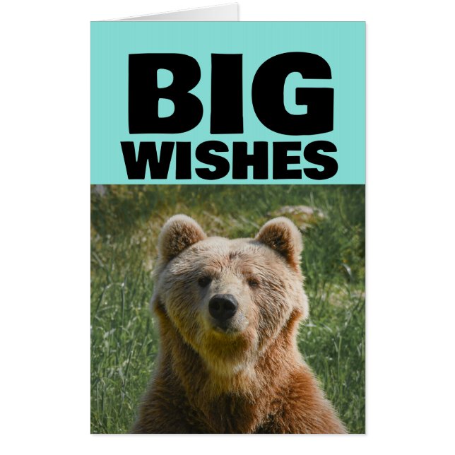 GRIZZLY BEAR BIGGEST JUMBO BIRTHDAY CARD (Front)
