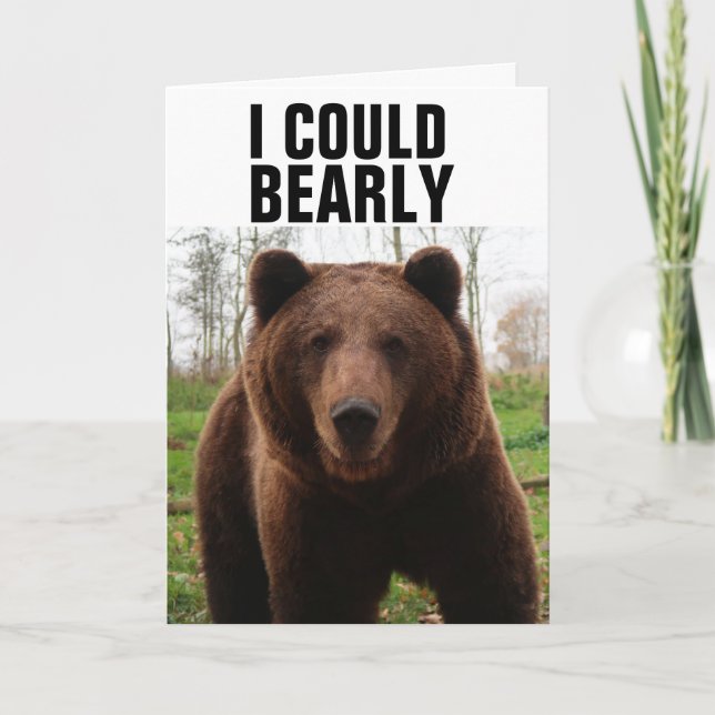 GRIZZLY BEAR BIRTHDAY CARDS (Front)