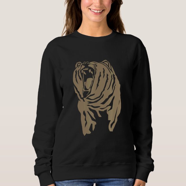 Grizzly Bear Brown Bear Kodiak Bear Bear Head Sweatshirt (Front)