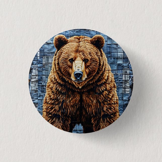Grizzly bear button (Front)