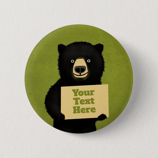 Grizzly Bear Button (Front)