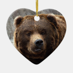 Grizzly Bear Christmas Ornament