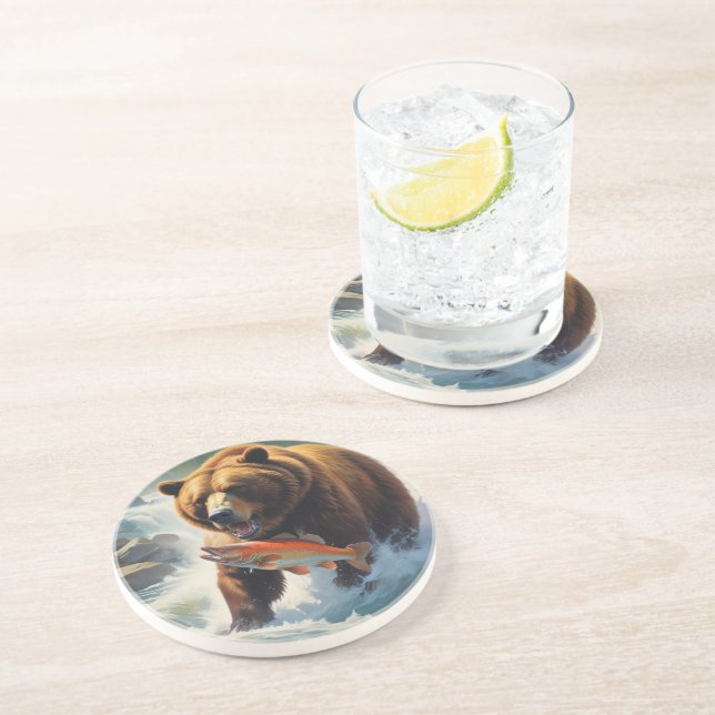 Grizzly Bear Coaster (Side)