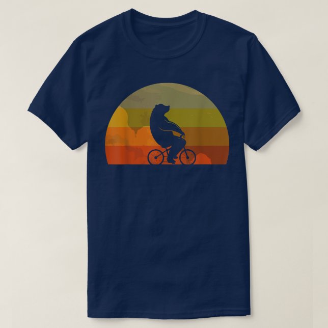 Grizzly Bear Cycling, Mountain Bike Bicycle  T-Shirt (Design Front)