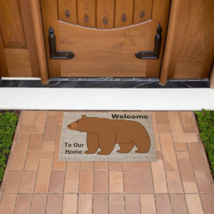 Grizzly Bear Design Fiber Doormat