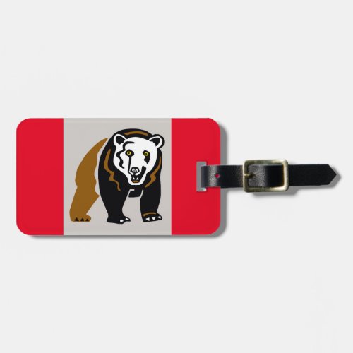  GRIZZLY Bear _ Endangered animal _ Wildlife _Red_ Luggage Tag
